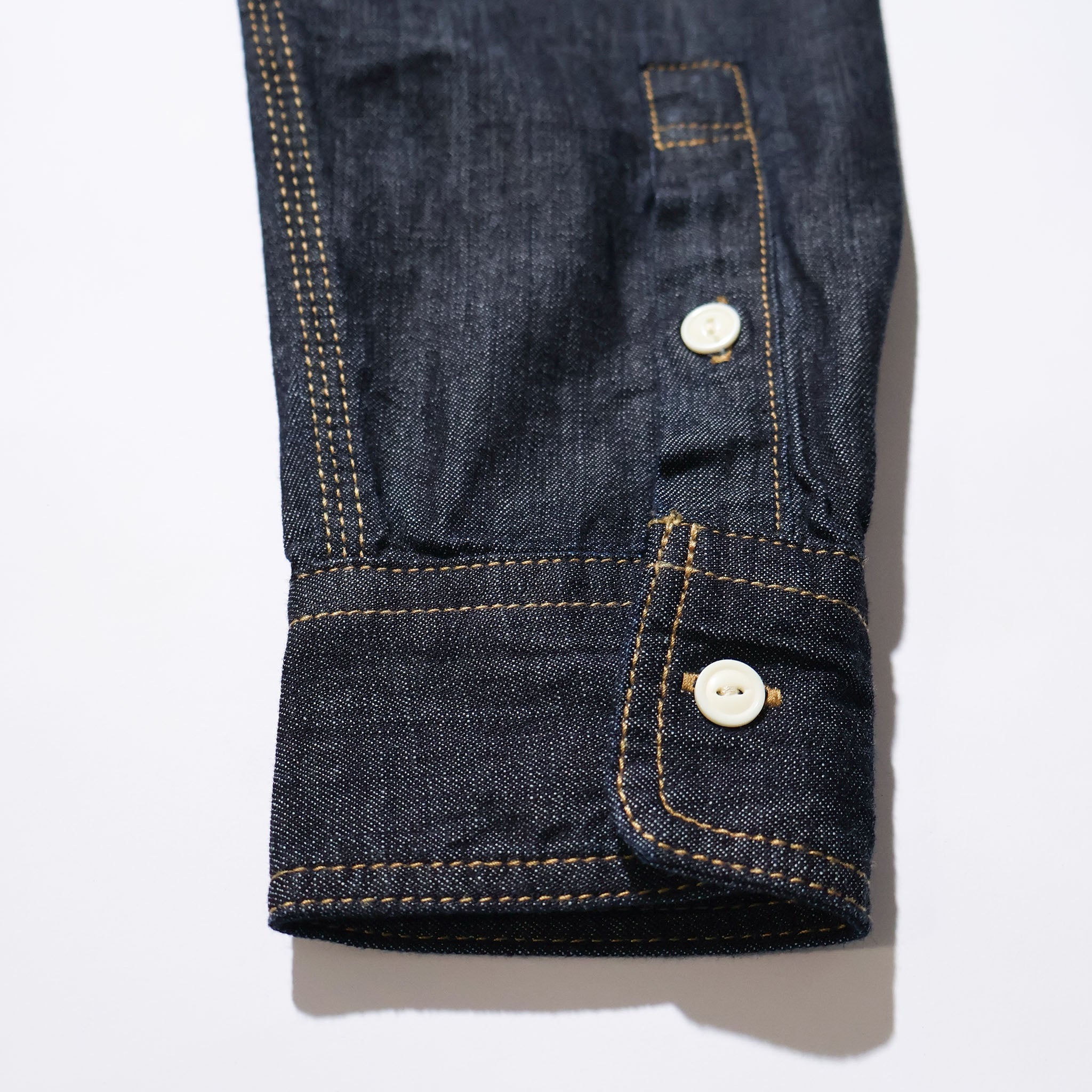 HOUSTON / 40511 DENIM WORK SHIRT USA COTTON ONE WASH