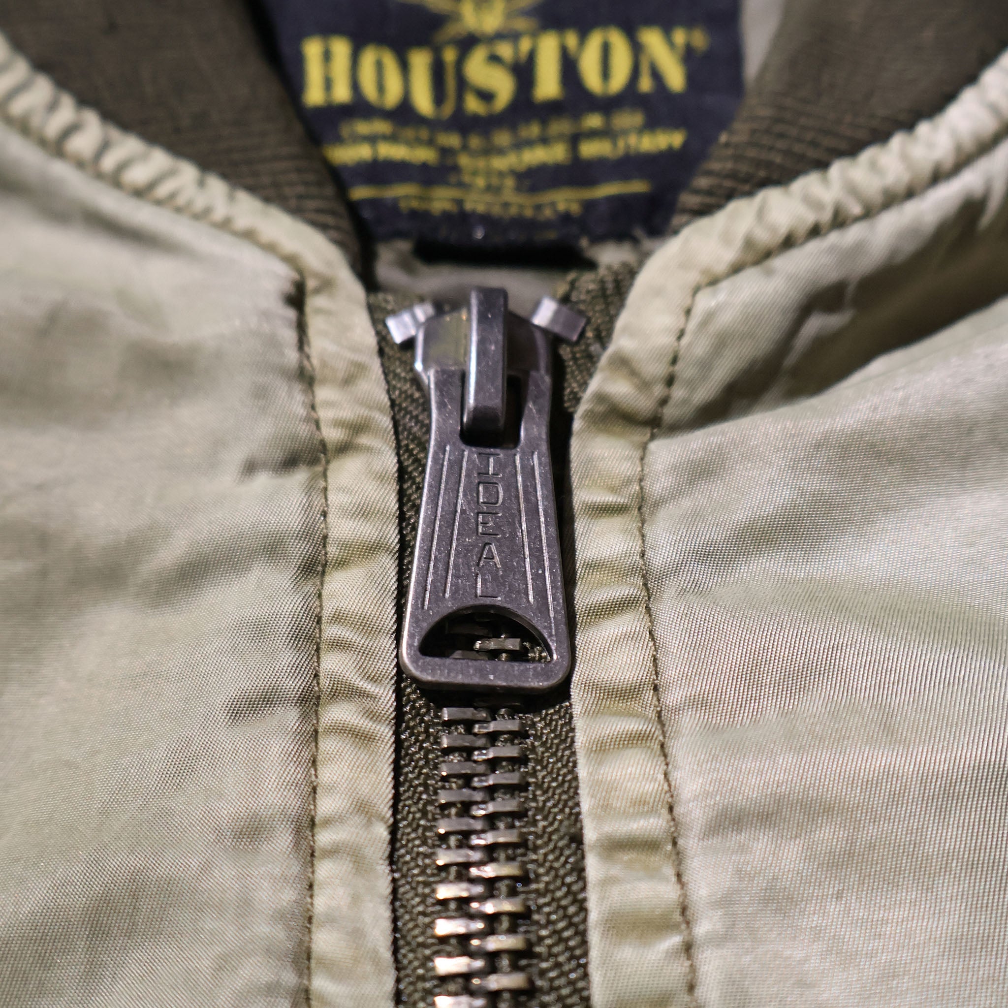 HOUSTON / 51505 PIGMENT DYE RELAX MA-1 FLIGHT JACKET OLIVE DRAB
