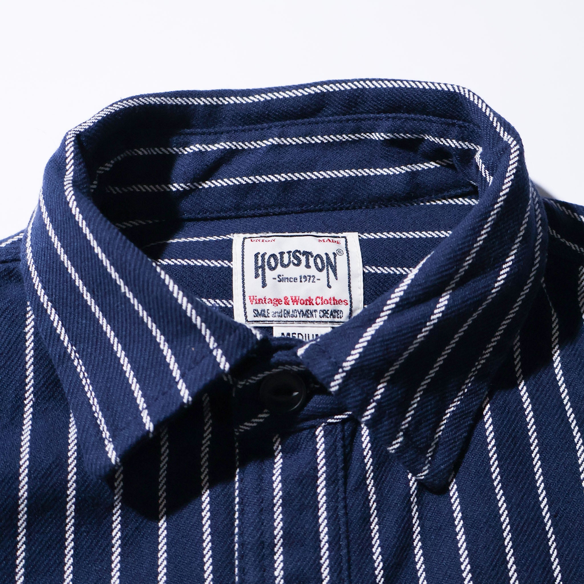 HOUSTON / 41255 STRIPE VIYELLA SHIRT NAVY