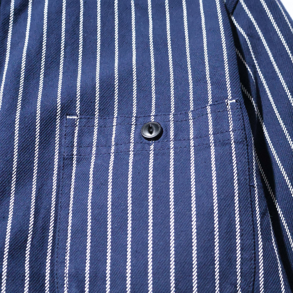 HOUSTON / 41255 STRIPE VIYELLA SHIRT NAVY