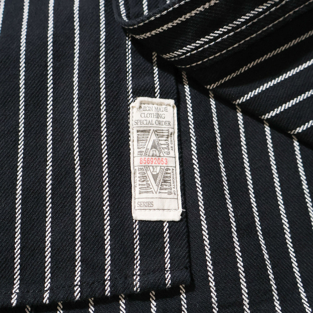 HOUSTON / 41255 STRIPE VIYELLA SHIRT BLACK