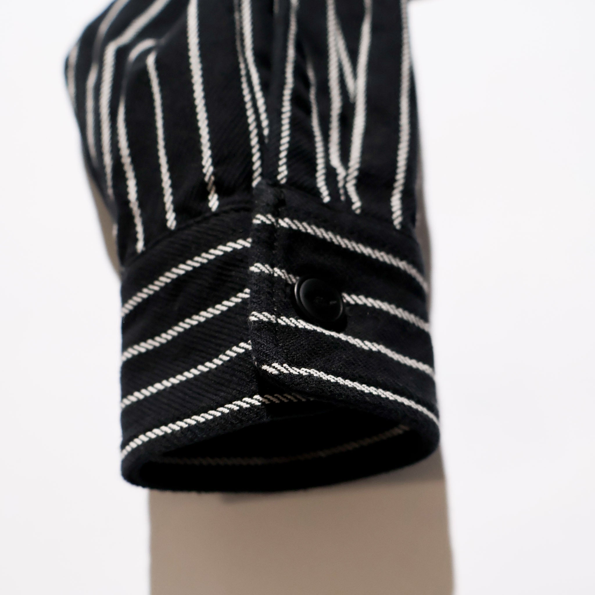 HOUSTON / 41255 STRIPE VIYELLA SHIRT BLACK