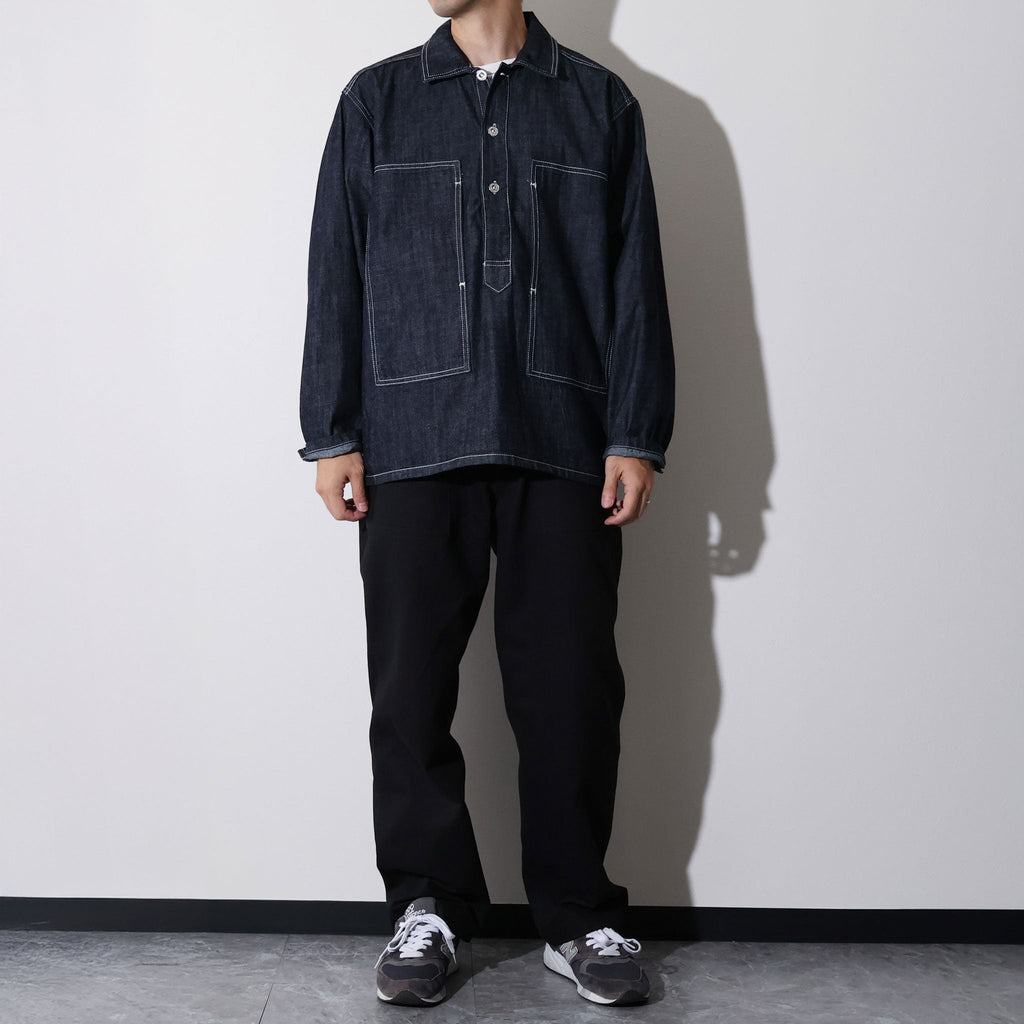 HOUSTON / 40696  DENIM PULLOVER SHIRT USA COTTON