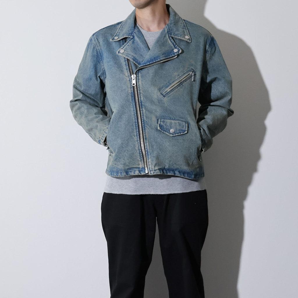 HOUSTON / 51562 DENIM DOUBLE RIDERS JACKET VINTAGE WASH
