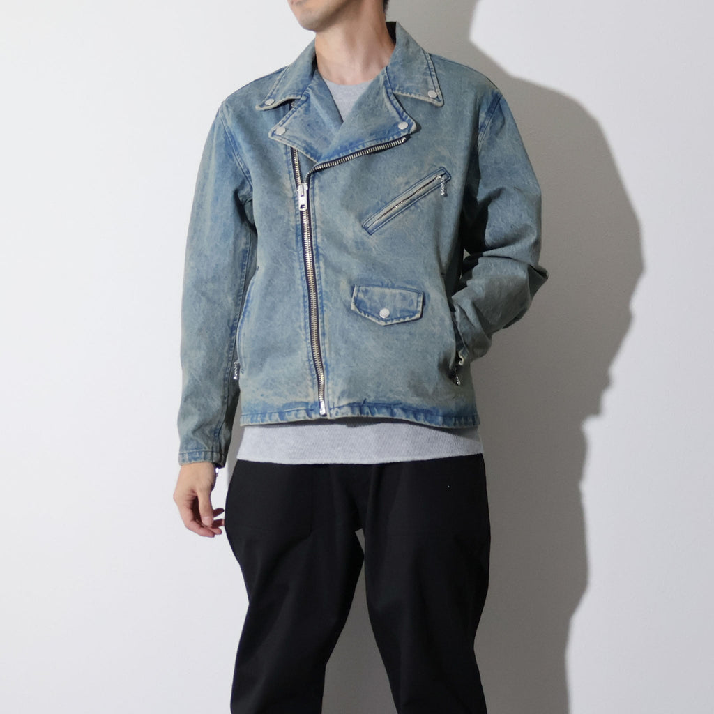 HOUSTON / 51562 DENIM DOUBLE RIDERS JACKET VINTAGE WASH