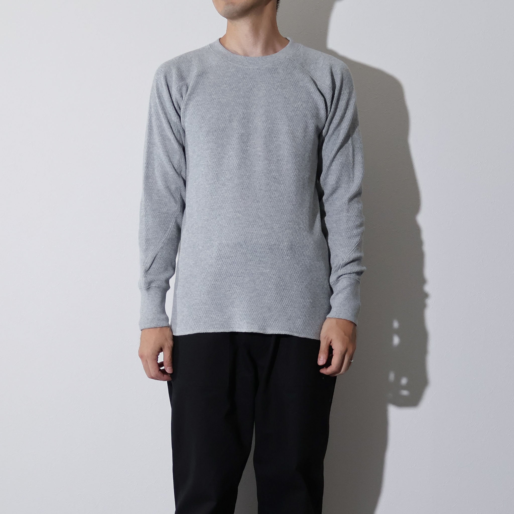 HOUSTON / 20971 HEAVY THERMAL C/N L/S TEE GRAY