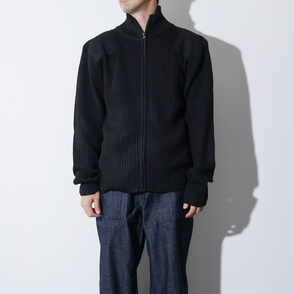 HOUSTON / 2510 COMMAND ZIP SWEATER BLACK
