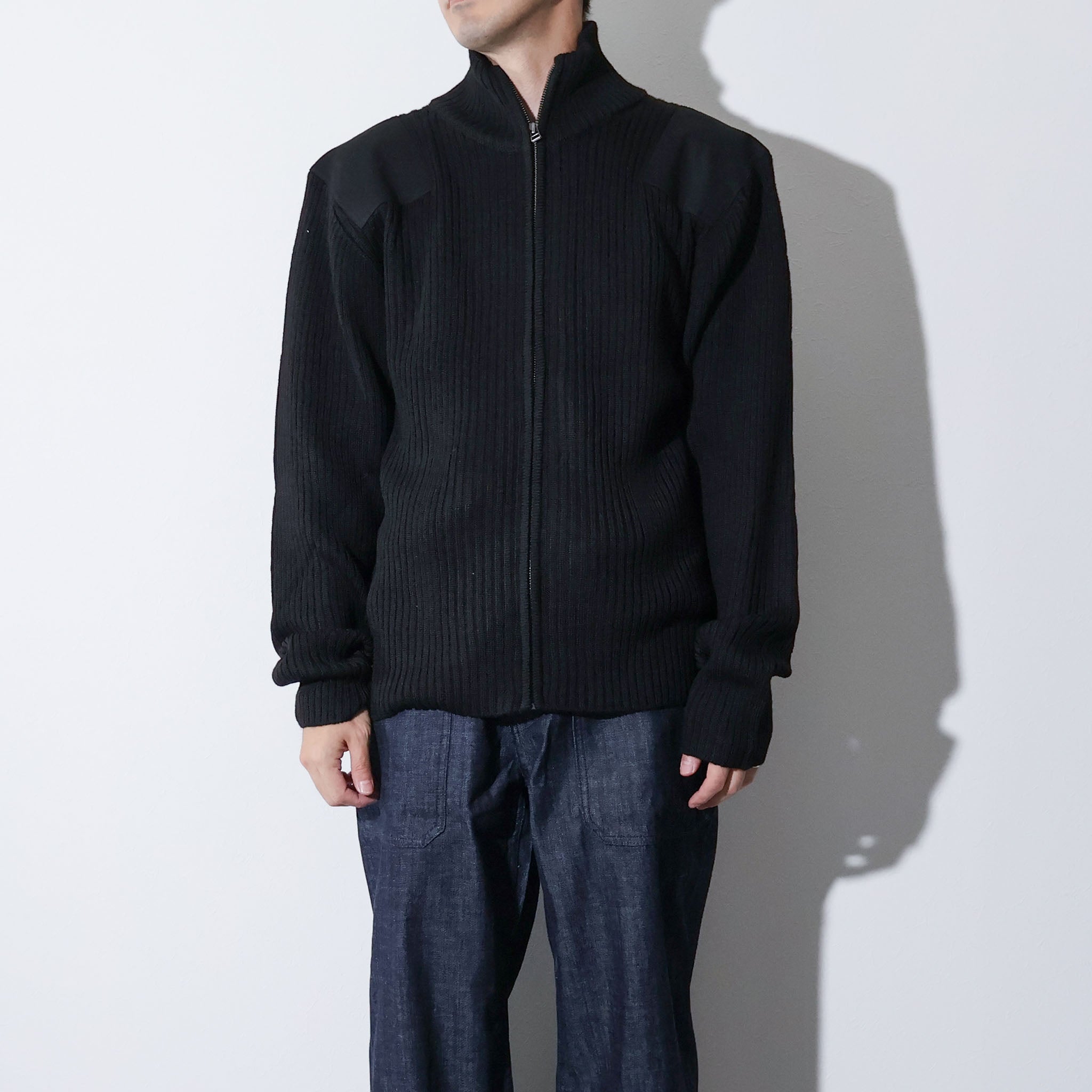 HOUSTON / 2510 COMMAND ZIP SWEATER BLACK