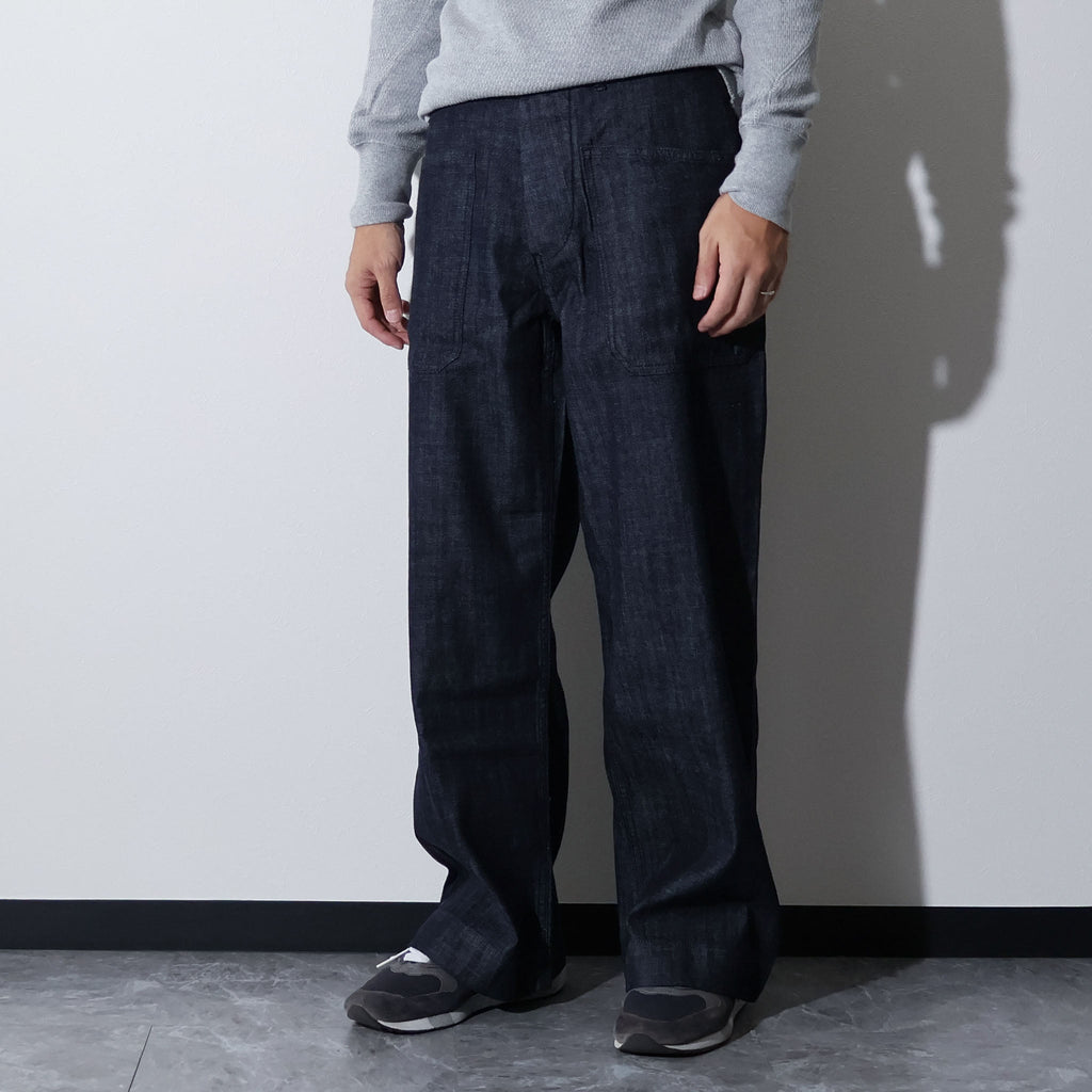 HOUSTON / 10079 USN DENIM SAILOR PANTS USA COTTON ONE WASH