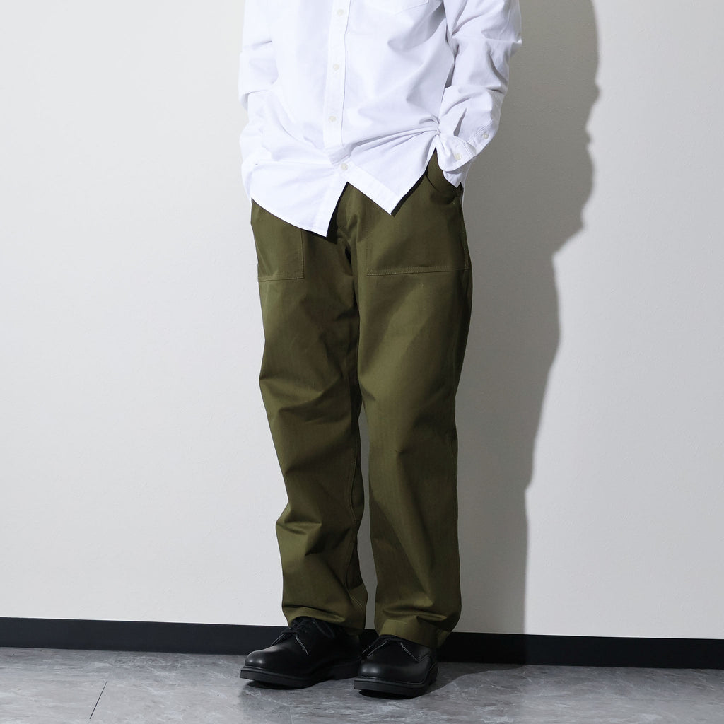 HOUSTON / 10158 U.S.ARMY HBT UTILITY TROUSERS (TAPERD) OLIVE