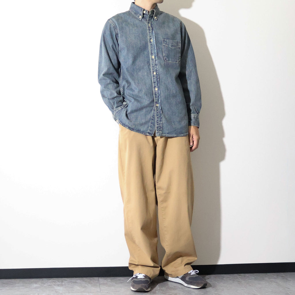 HOUSTON / 41256 DENIM BD SHIRTS USA COTTON VINTAGE WASH