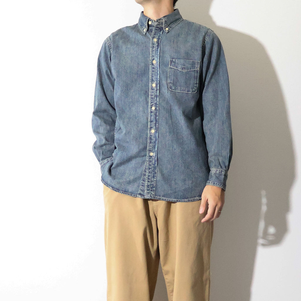 HOUSTON / 41256 DENIM BD SHIRTS USA COTTON VINTAGE WASH