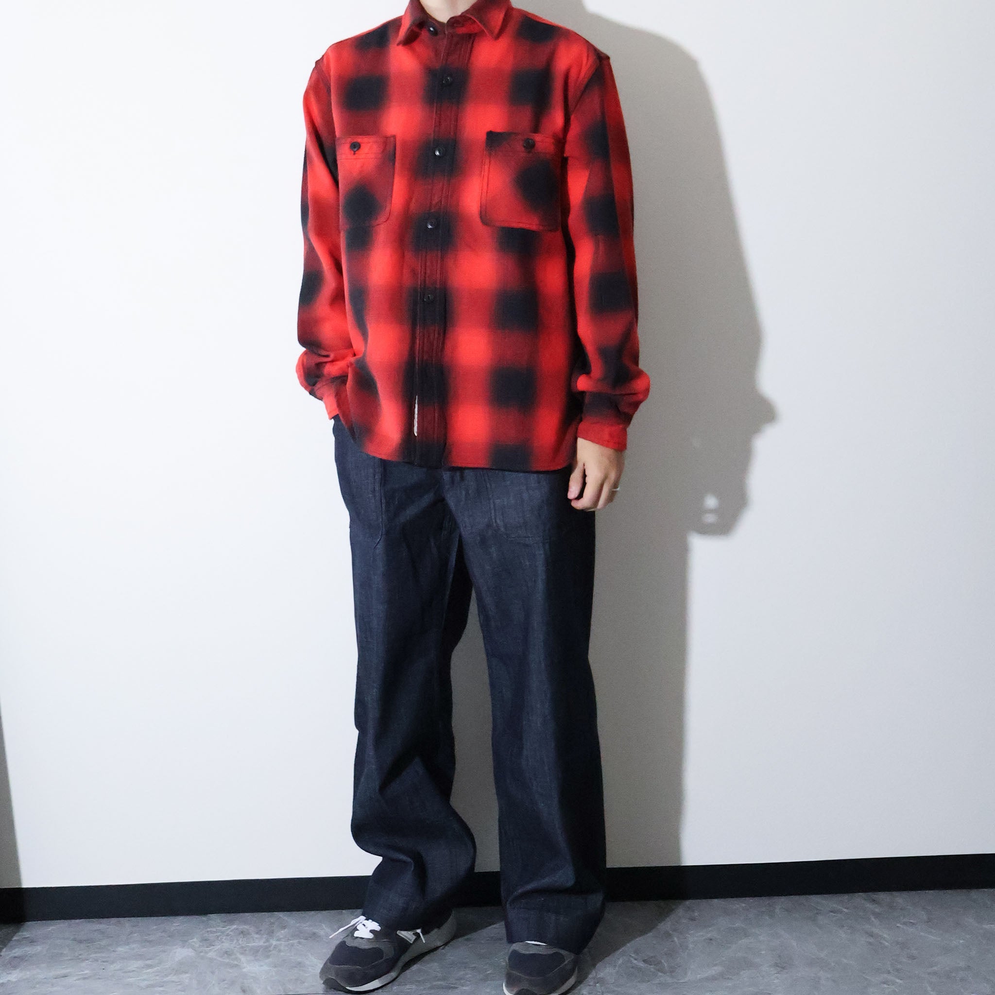 HOUSTON / 41252 OMBRE CHECK VIYELLA SHIRT RED