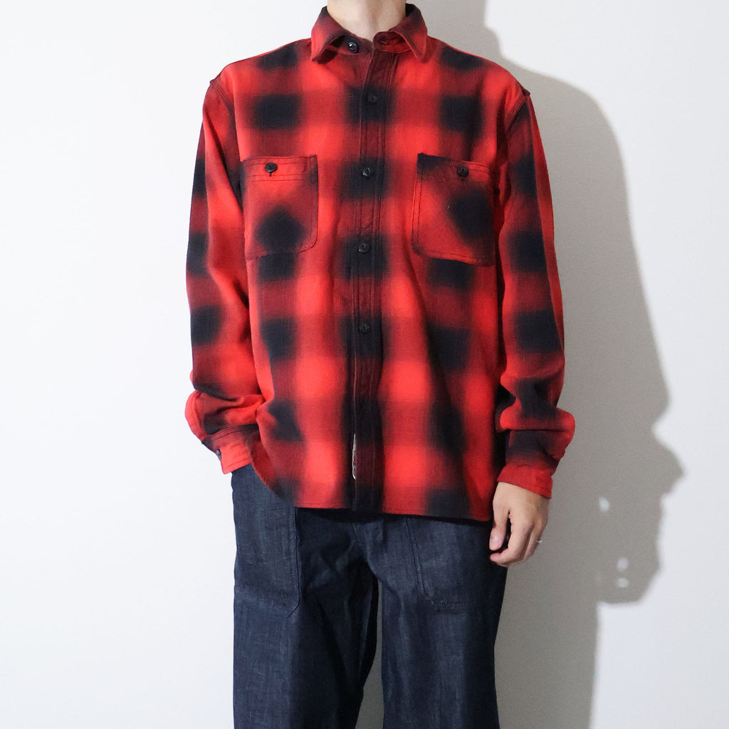 HOUSTON / 41252 OMBRE CHECK VIYELLA SHIRT RED