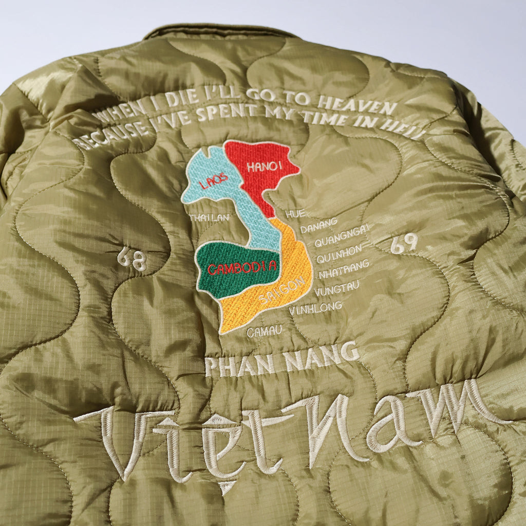 HOUSTON / 51512 NYLON VIETNAM JACKET OLIVE (MAP)