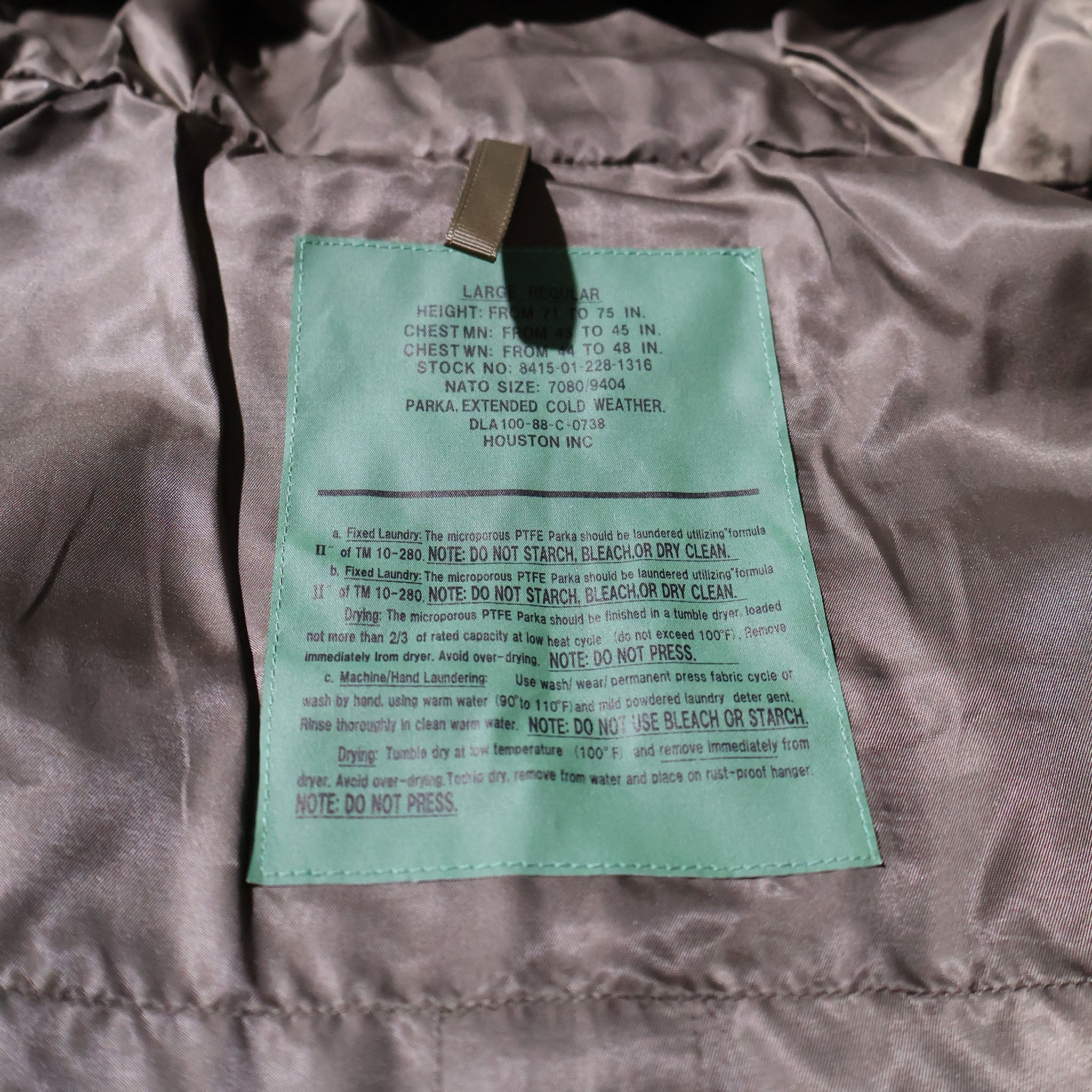 HOUSTON / 50311 ECWCS PARKA OLIVE