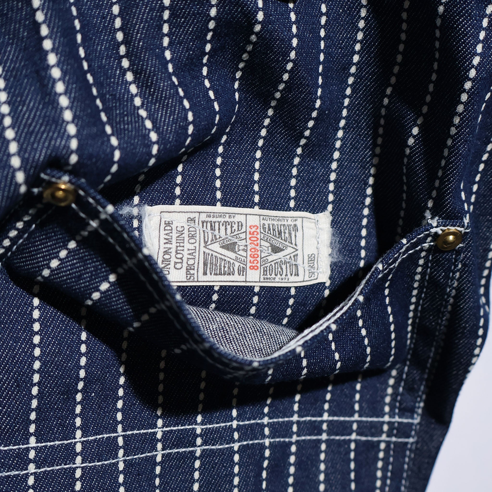 HOUSTON / 10165 WABASH DENIM DOUBLE KNEE PAINTER PANTS