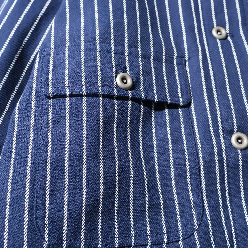HOUSTON / 51500 STRIPE VIYELLA COVERALL NAVY