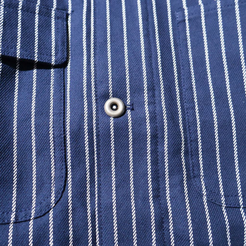 HOUSTON / 51500 STRIPE VIYELLA COVERALL NAVY