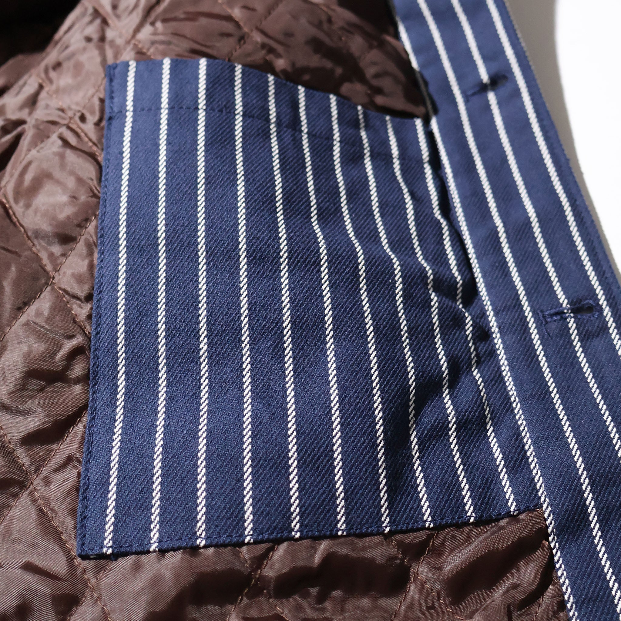 HOUSTON / 51500 STRIPE VIYELLA COVERALL NAVY