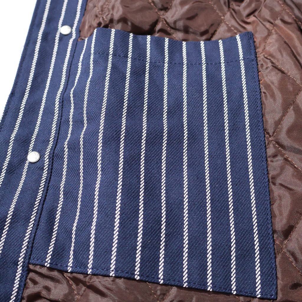 HOUSTON / 51500 STRIPE VIYELLA COVERALL NAVY