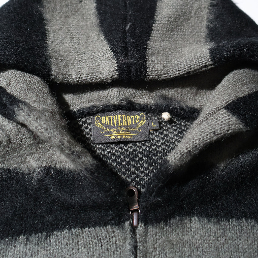 UNIVERD72 / 22335 MOHAIR TOUCH ZIP PARKA  GRAY (BORDER)