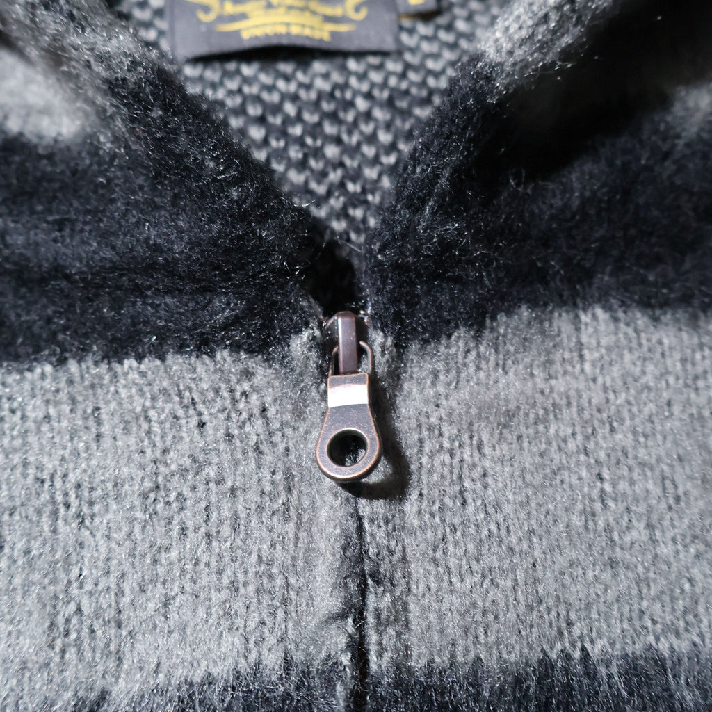 UNIVERD72 / 22335 MOHAIR TOUCH ZIP PARKA  GRAY (BORDER)