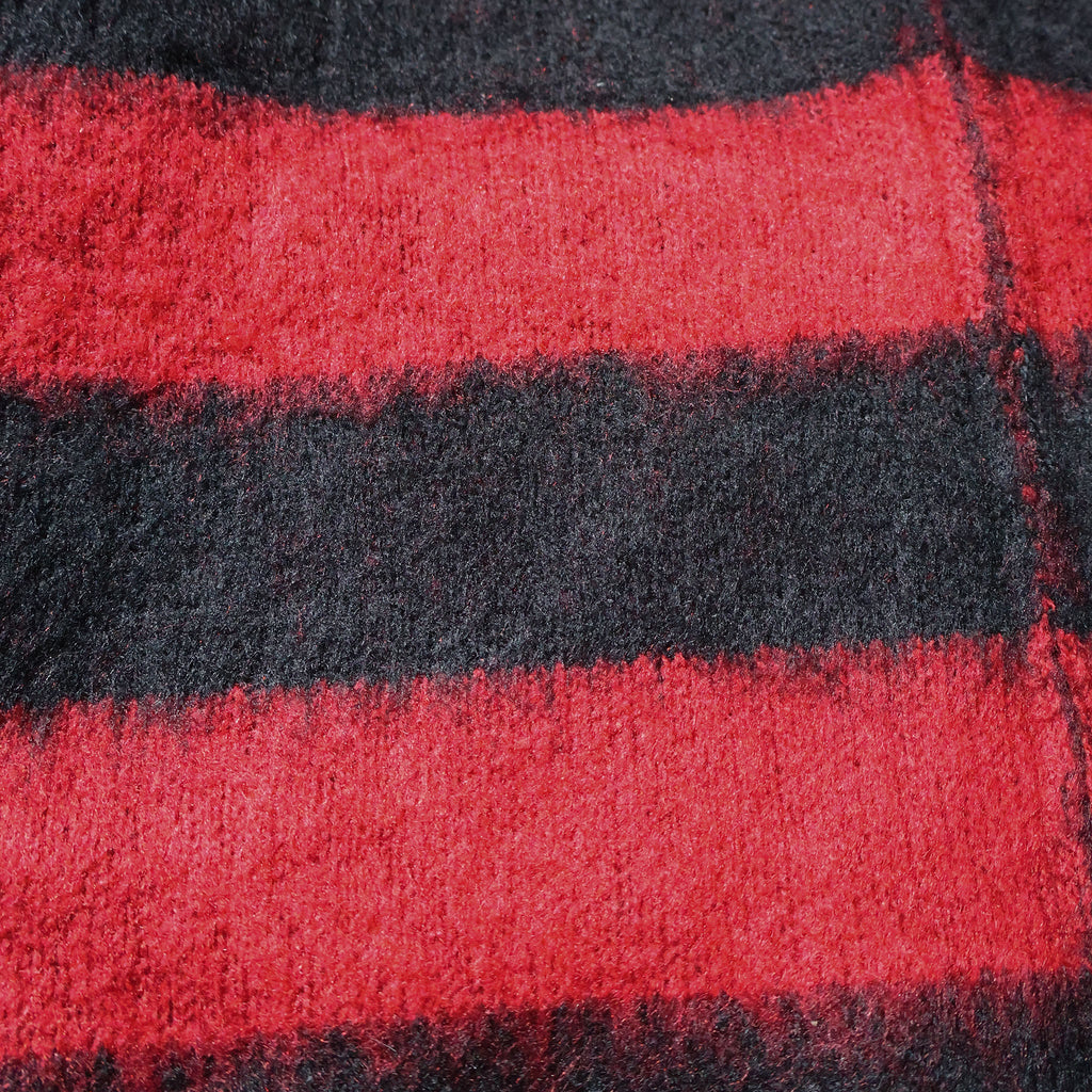 UNIVERD72 / 22335 MOHAIR TOUCH ZIP PARKA  RED (BORDER)