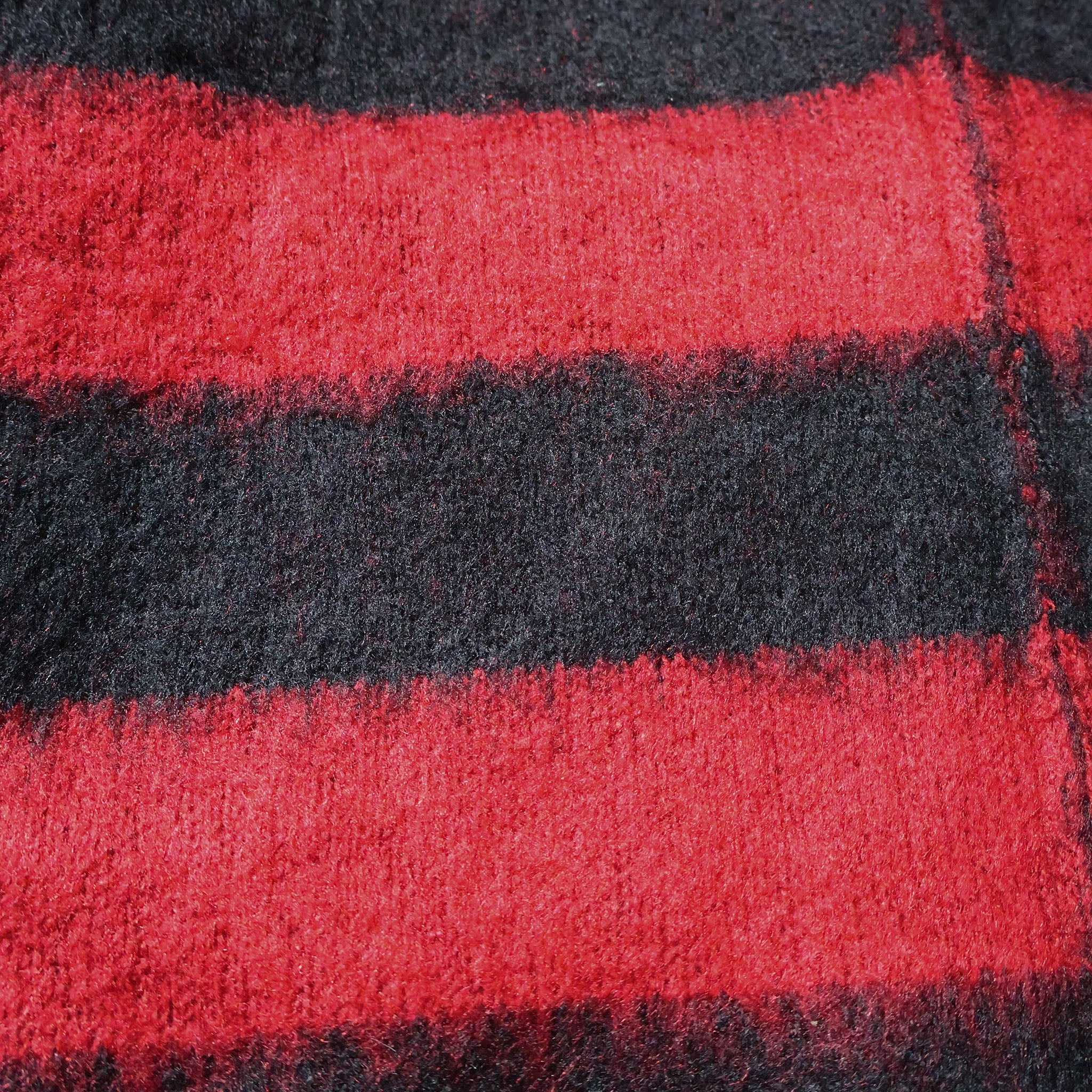 UNIVERD72 / 22335 MOHAIR TOUCH ZIP PARKA  RED (BORDER)