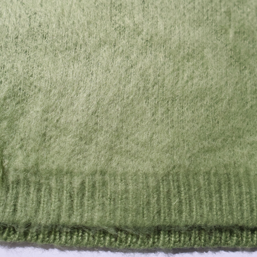 UNIVERD72 / 22327 MOHAIR TOUCH CREW NECK SWEATER GREEN