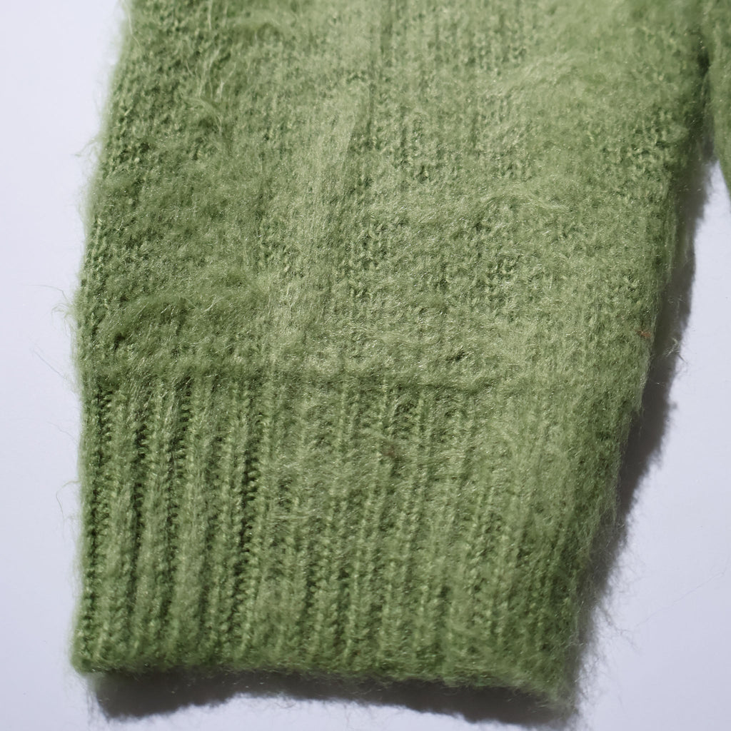 UNIVERD72 / 22327 MOHAIR TOUCH CREW NECK SWEATER GREEN