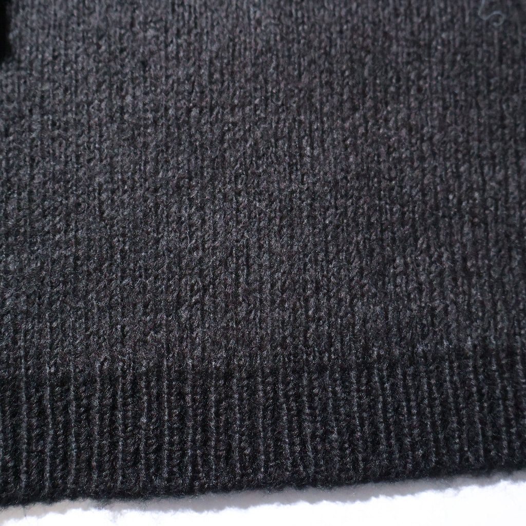 UNIVERD72 / 22327 MOHAIR TOUCH CREW NECK SWEATER BLACK
