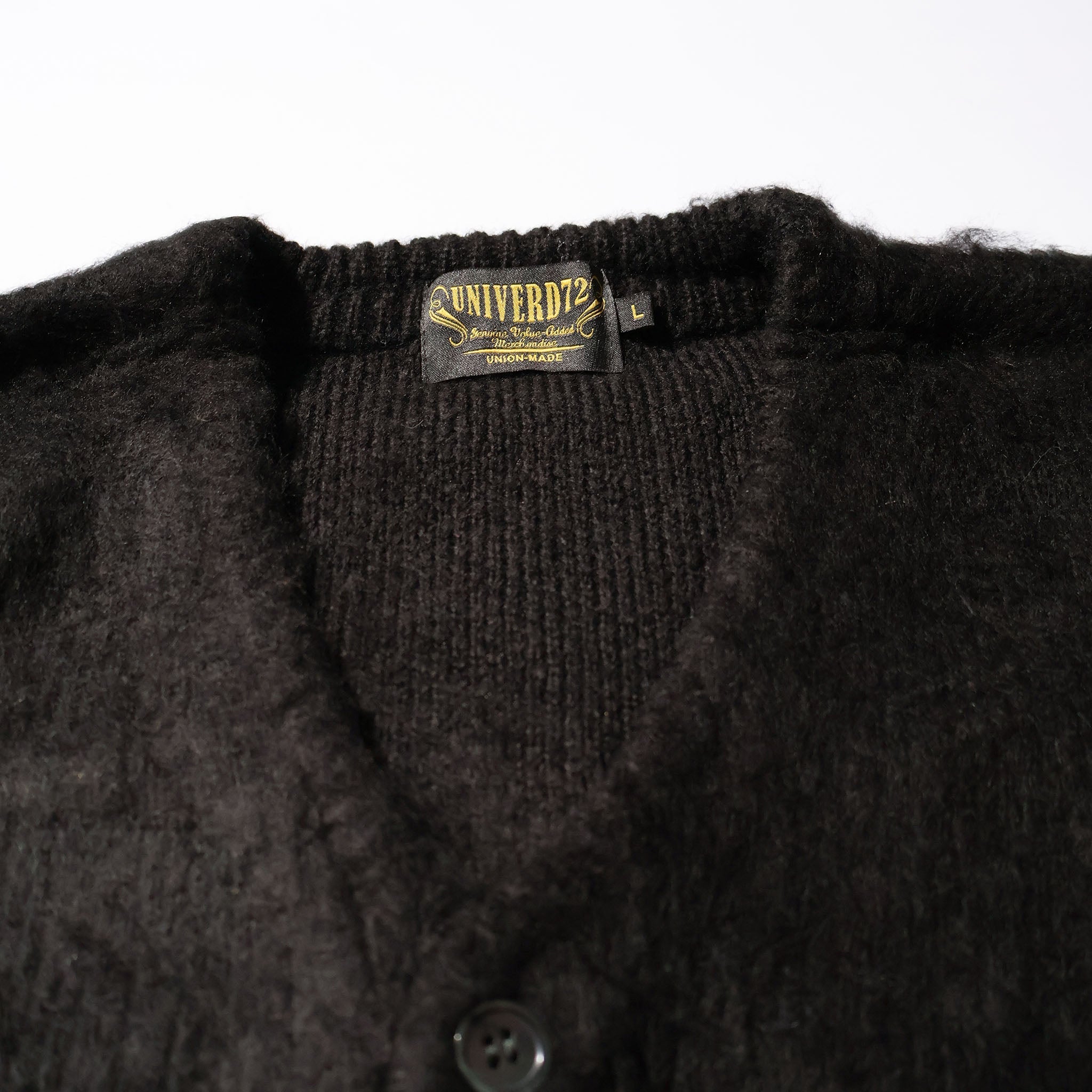 UNIVERD72 / 22326 MOHAIR TOUCH CARDIGAN BLACK