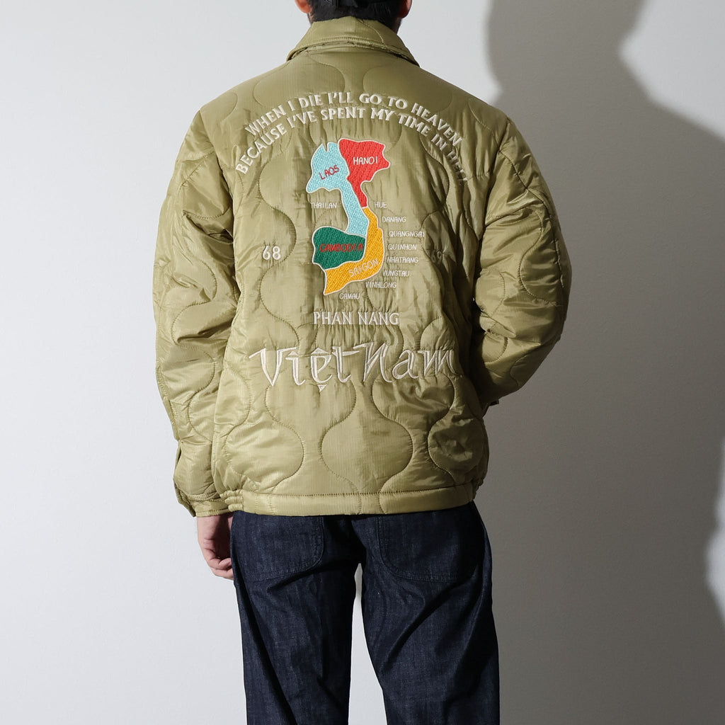 HOUSTON / 51512 NYLON VIETNAM JACKET OLIVE (MAP)