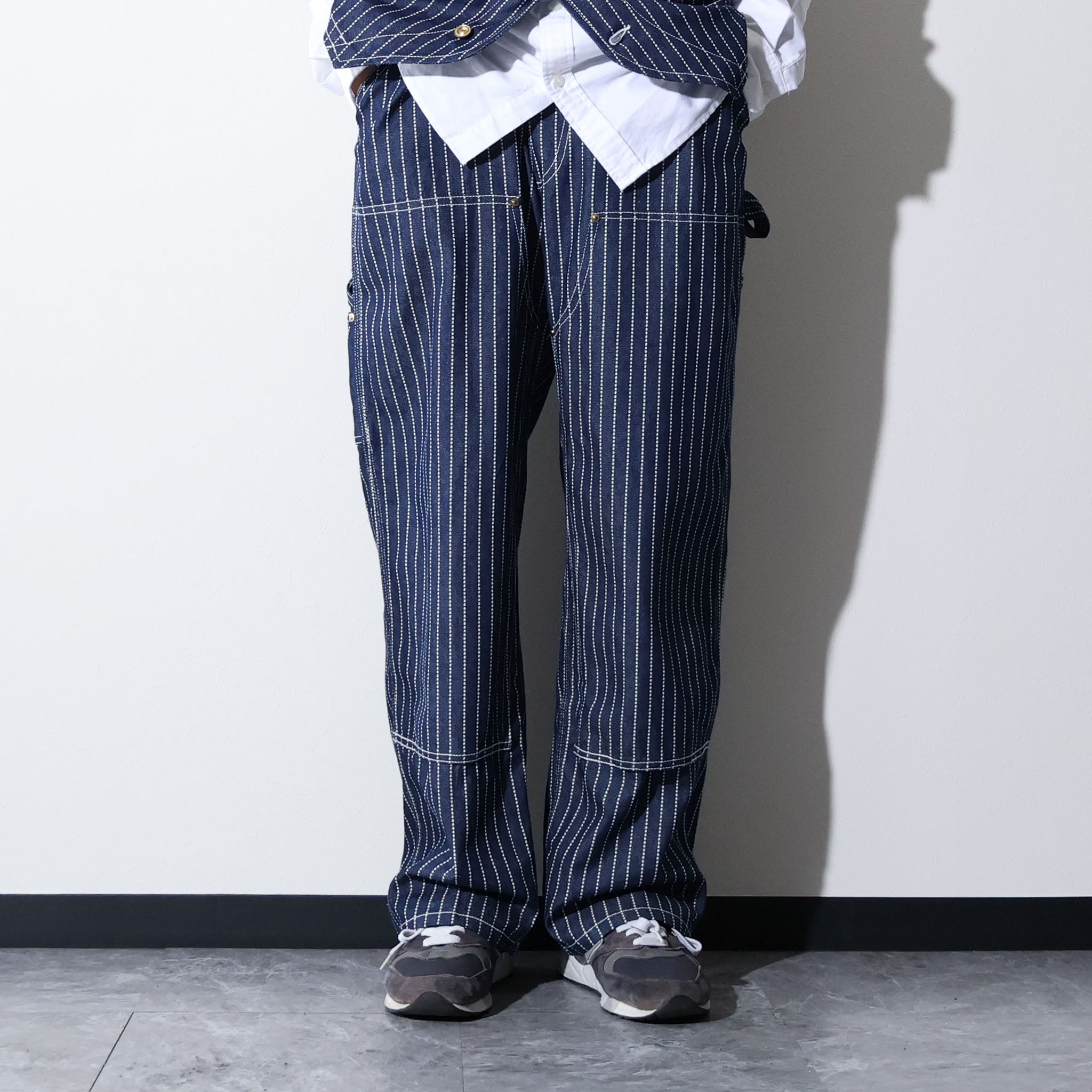 HOUSTON / 10165 WABASH DENIM DOUBLE KNEE PAINTER PANTS