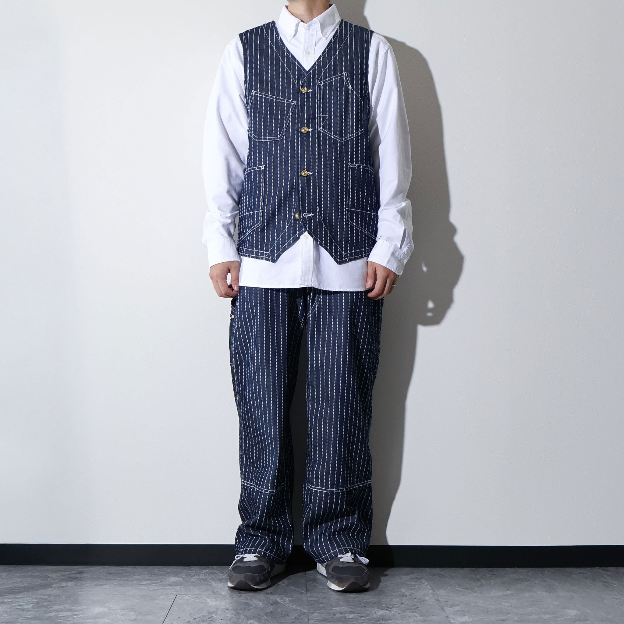 HOUSTON / 10165 WABASH DENIM DOUBLE KNEE PAINTER PANTS