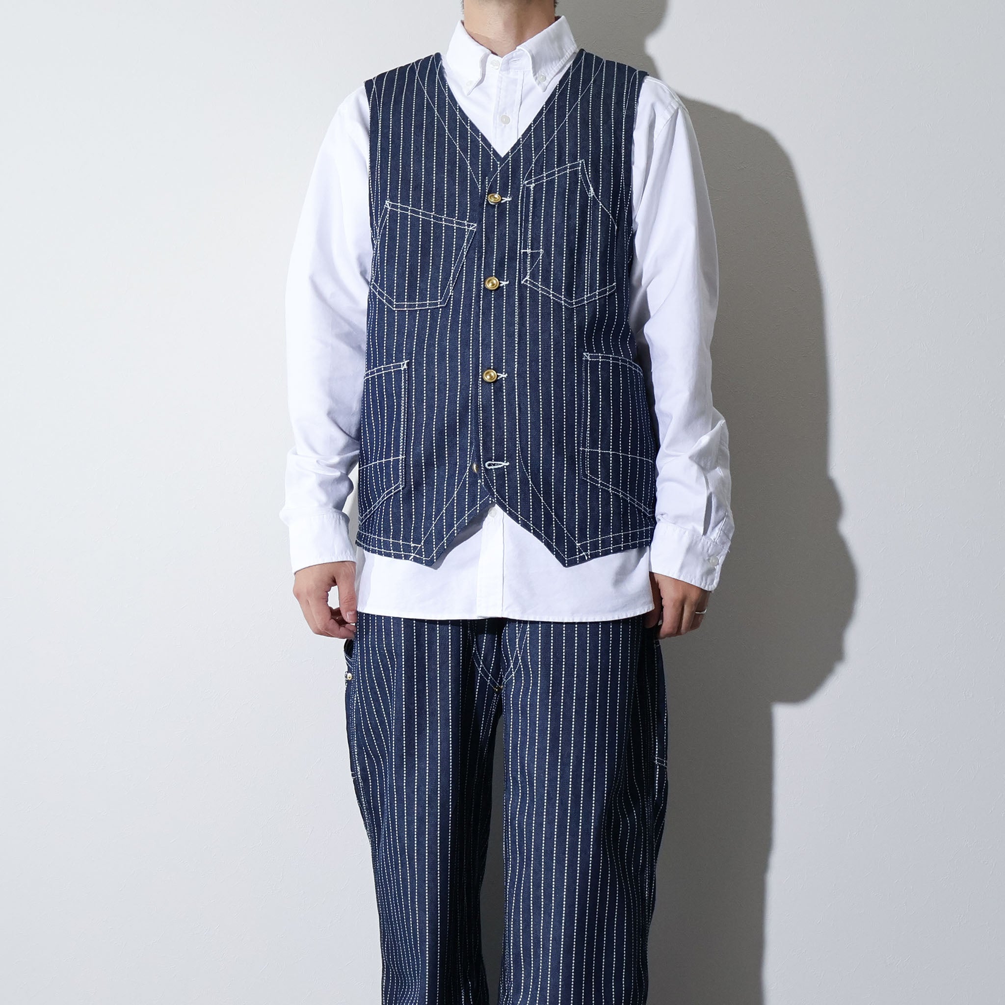 HOUSTON / 51550 WABASH DENIM RAILROAD VEST