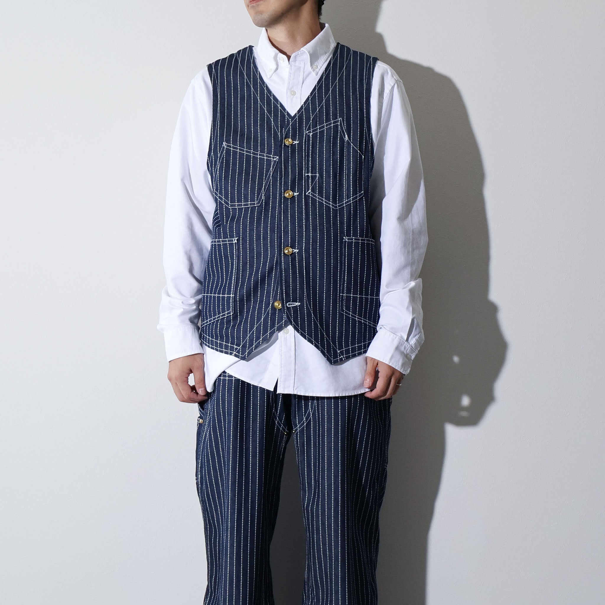 HOUSTON / 51550 WABASH DENIM RAILROAD VEST