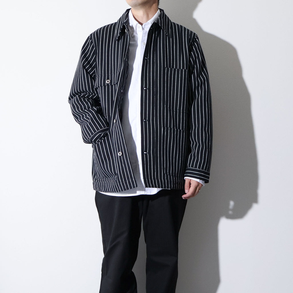 HOUSTON / 51500 STRIPE VIYELLA COVERALL BLACK