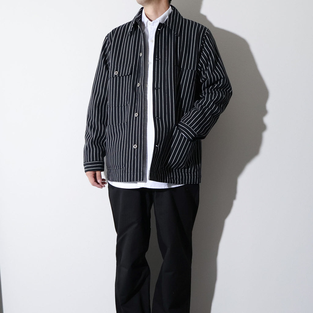 HOUSTON / 51500 STRIPE VIYELLA COVERALL BLACK