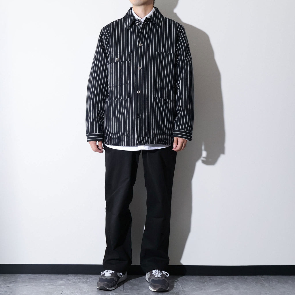 HOUSTON / 51500 STRIPE VIYELLA COVERALL BLACK