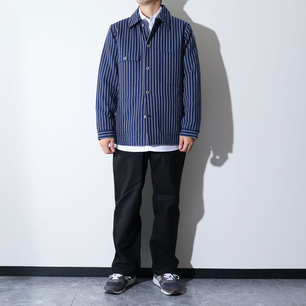 HOUSTON / 51500 STRIPE VIYELLA COVERALL NAVY
