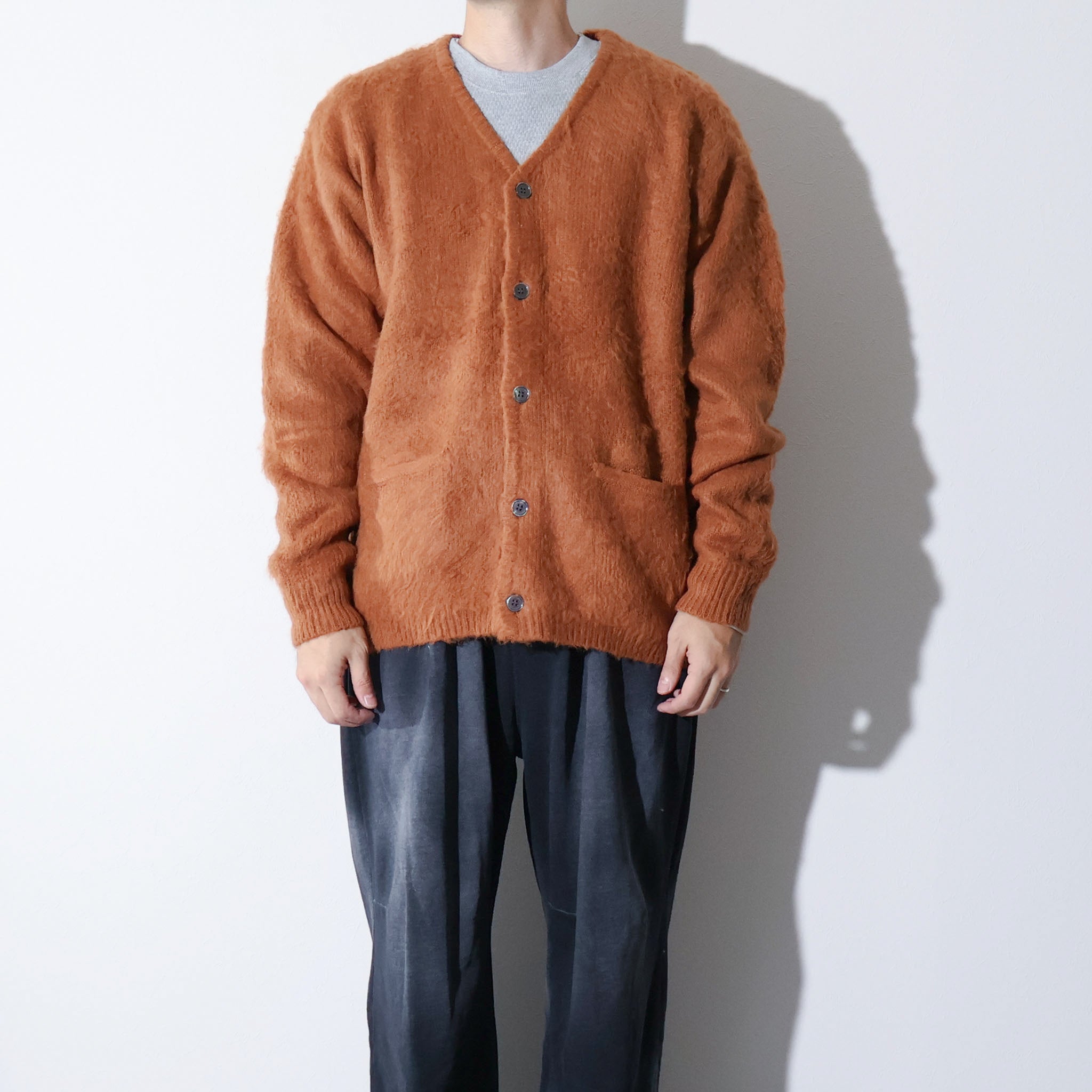 UNIVERD72 / 22326 MOHAIR TOUCH CARDIGAN BROWN