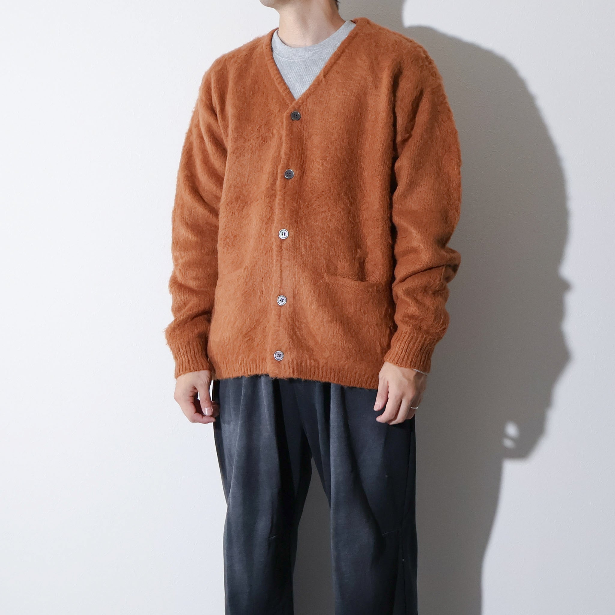 UNIVERD72 / 22326 MOHAIR TOUCH CARDIGAN BROWN