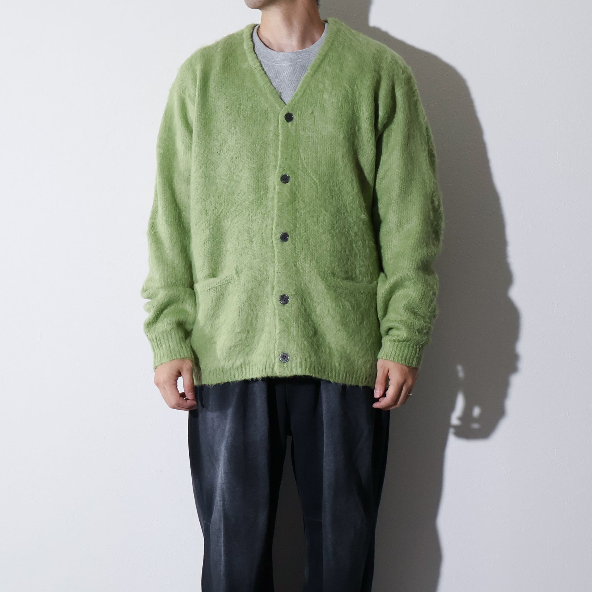 UNIVERD72 / 22326 MOHAIR TOUCH CARDIGAN GREEN
