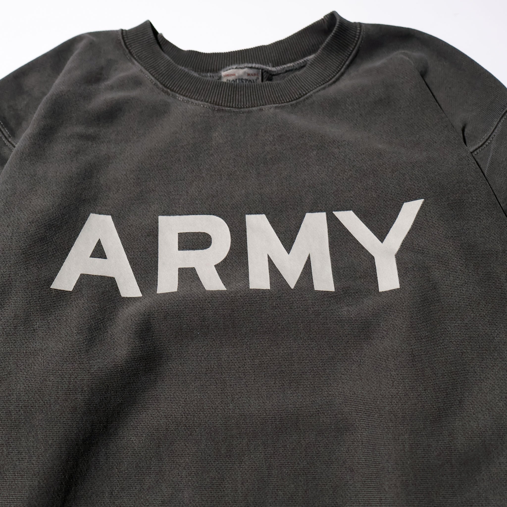 HOUSTON / 22344 PIGMENT R/W SWEAT SHIRT (ARMY) BLACK