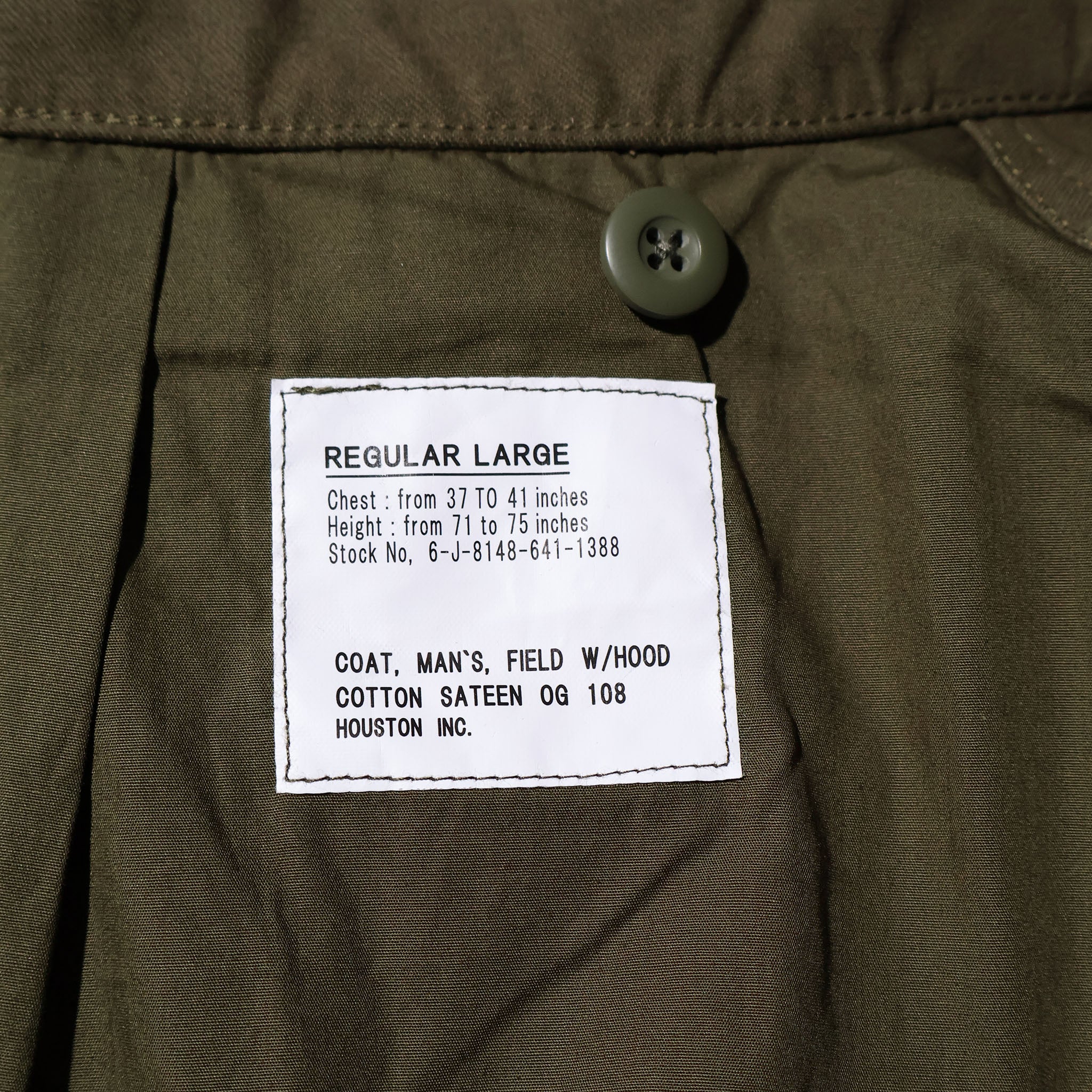 HOUSTON /  50815 M-65 JACKET with LINER DARK OLIVE