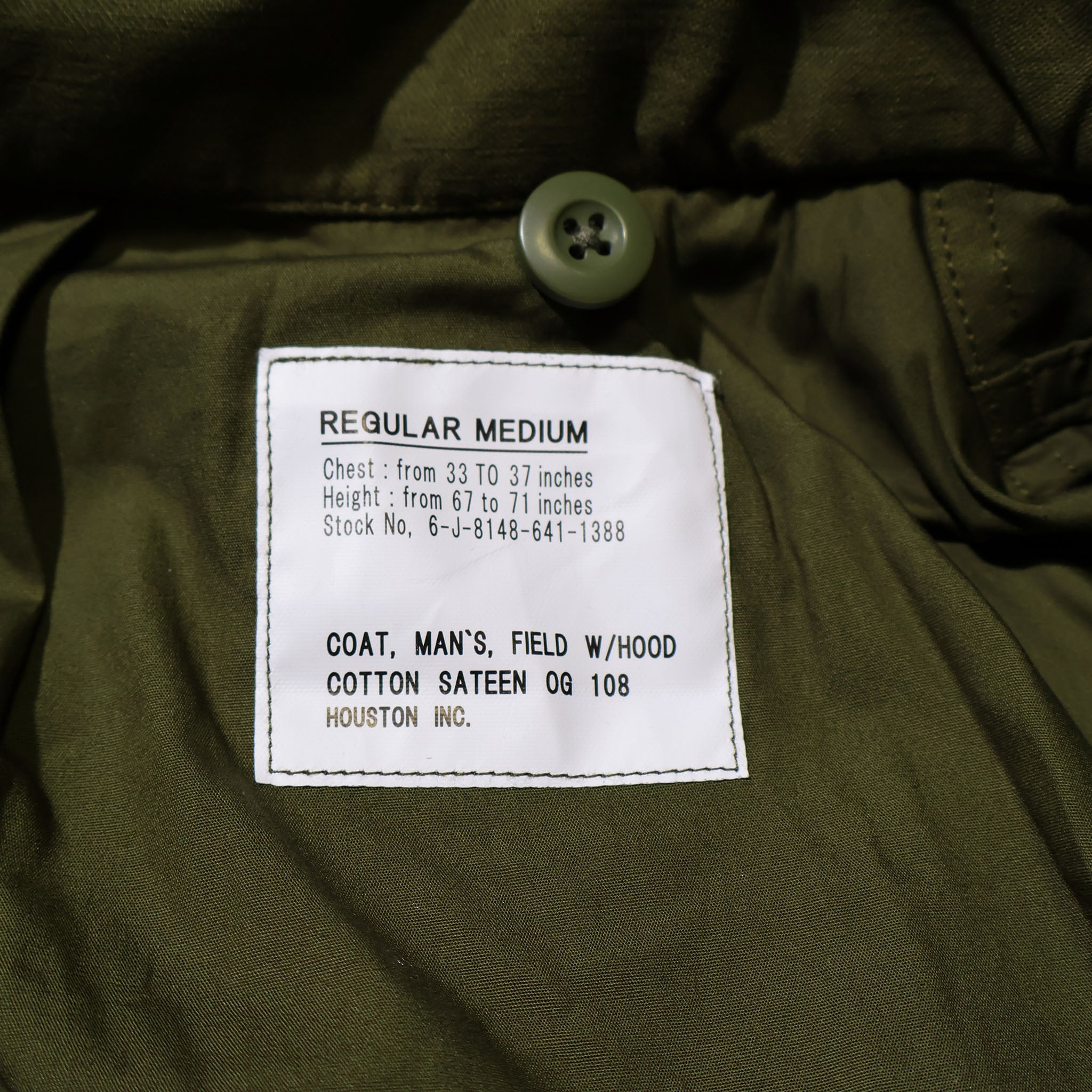 HOUSTON /  50815 M-65 JACKET with LINER OLIVE