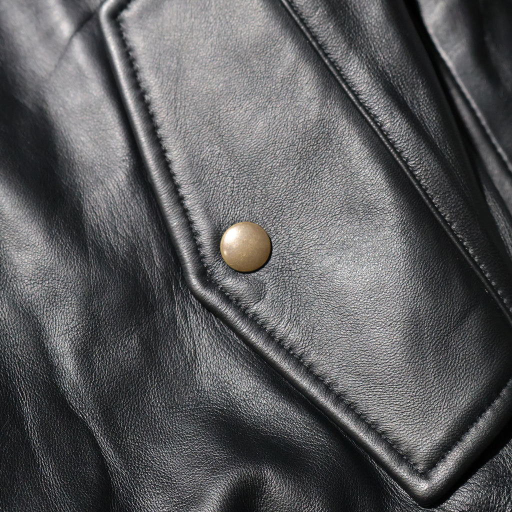 HOUSTON / 8191 SHEEP LEATHER MA-1 FLIGHT JACKET