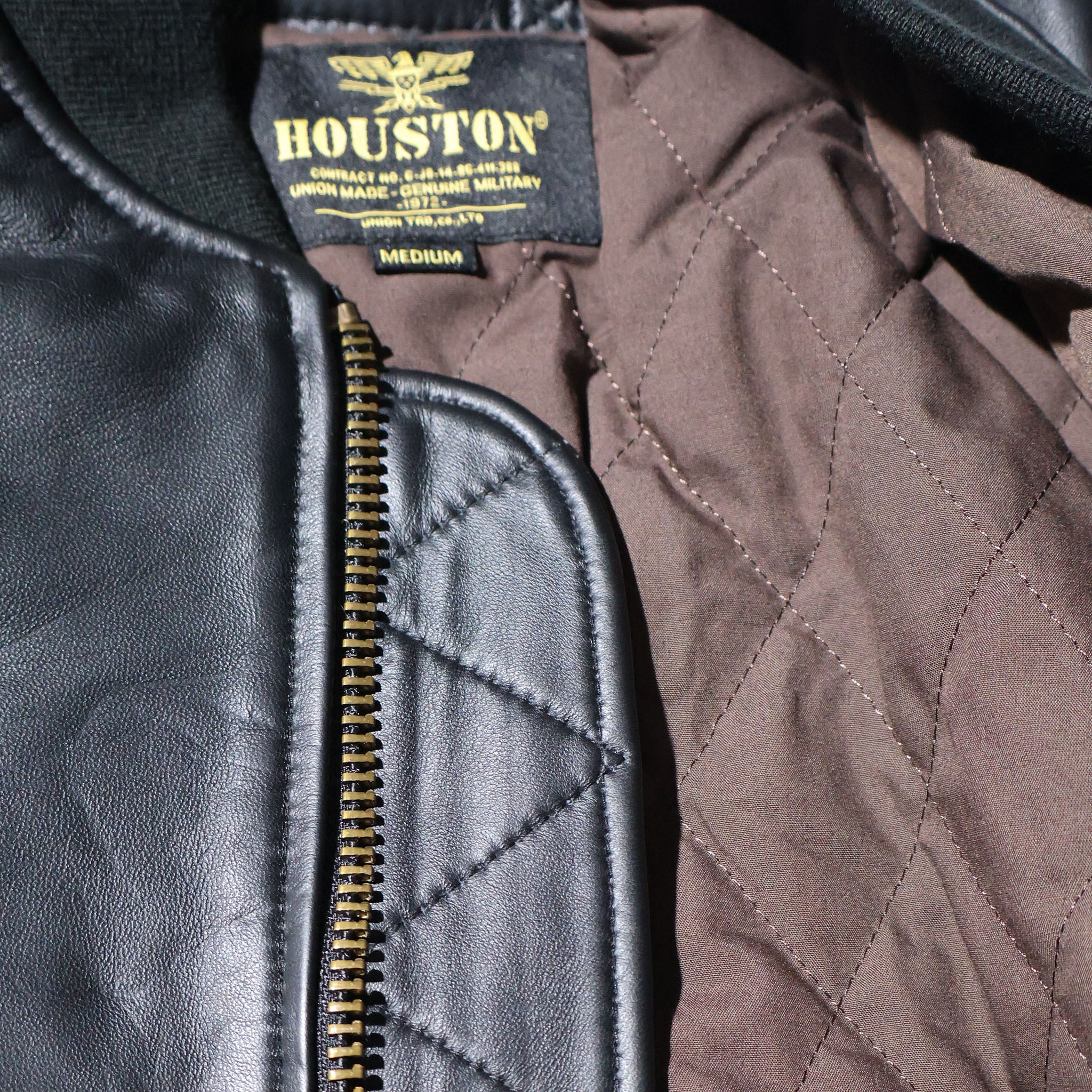 HOUSTON / 8191 SHEEP LEATHER MA-1 FLIGHT JACKET